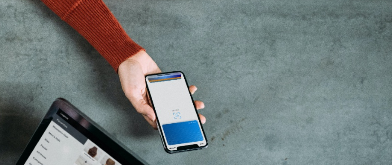 Paying with Apple Pay.